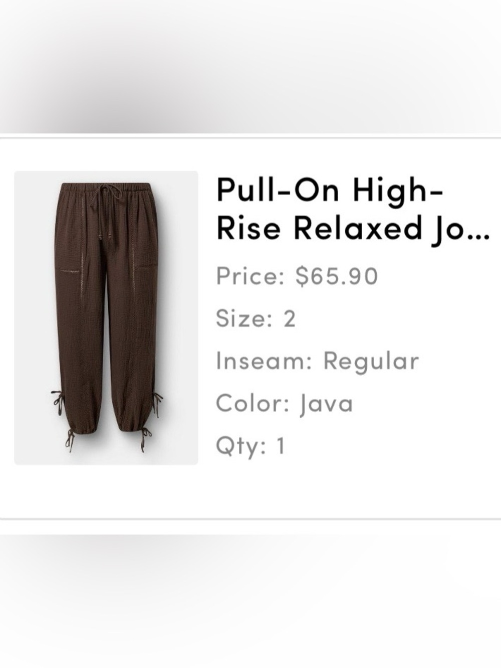 Torrid Pull-On High-Rise Relaxed Women’s Joggers — Java Brown